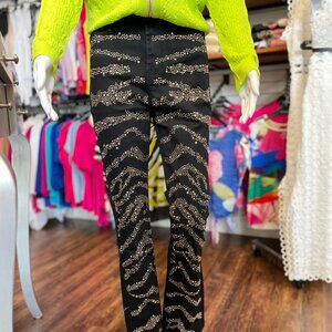 M9139 Black and Gold Black Denim by OoLaLa